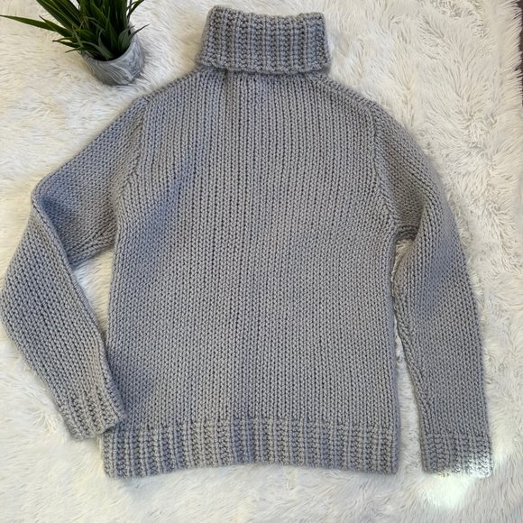 Ann Taylor Sweaters - 🎉HPx2🎉 Ann Taylor Light Smokey Blue/Gray Turtleneck Sweater